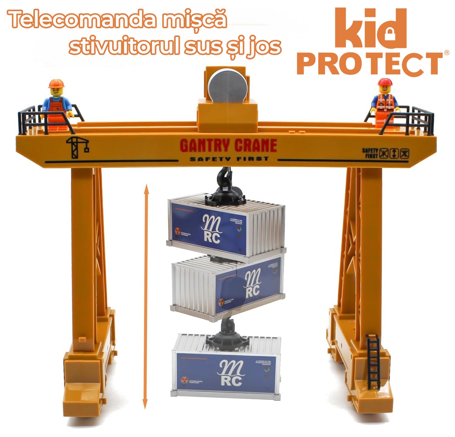 Macara Super Realista Cu Telecomanda Pentru Copii KidProtect MegaCrane X Macara Super Realista Cu Telecomanda Pentru Copii KidProtect MegaCrane X